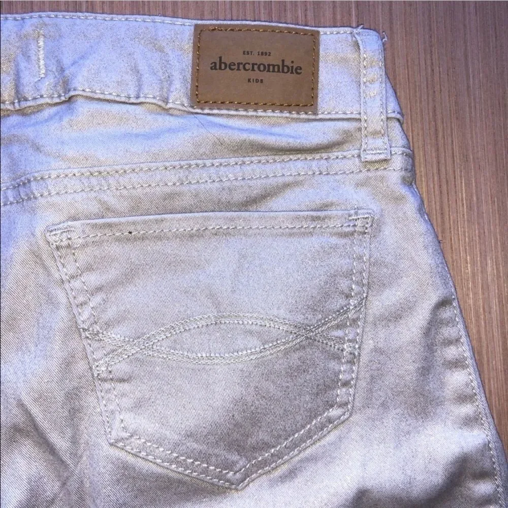 Abercrombie Tan Shimmery Skinny Jeans